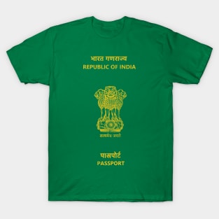 India / Vintage Look Passport Design T-Shirt